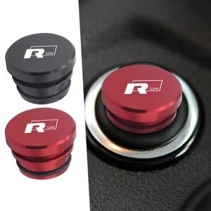 폭스 바겐 R 라인 MK7 폴로 Tiguan Jetta Golf Passat Touareg 범용 자동차 시가 라이터 플러그 커버 금속