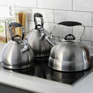 [콩심팥심]스텐 휘슬 주전자 3.4L 4.3L 6L 집들이 선물 물끓이는 소리나는주전자