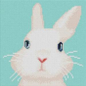 [콩심팥심]아기 토끼 (캔버스) 보석십자수 25x25
