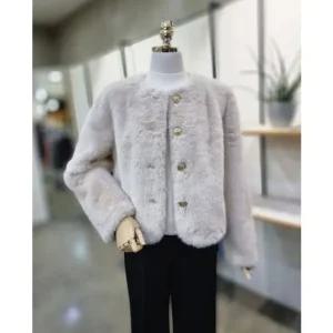 [갤러리아] ABFZ[2컬러]장식버튼 인조퍼 자켓(ABZ4QF01)