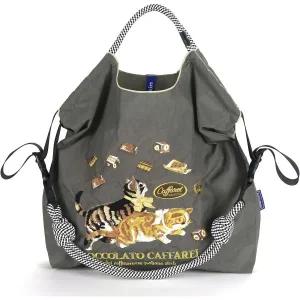 볼앤체인 귀여운 고양이 2마리 에코백 라지