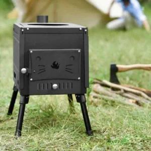 [골드스마일]캠핑 불멍 휴대용 소형 야외 화목 난로 장작 우드 스