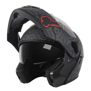 DOT, 남성용 풀페이스 모듈형 플립업 듀얼 바이저 모터사이클 헬멧, 경량 ABS 쉘 & 통풍형 스트리트 바이크 ATV 승인