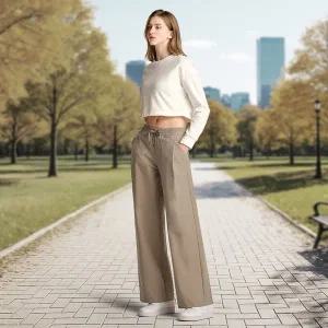 [테슬라][한정특가] 여성 겨울 기모 스트레치 플리스 와이드팬츠 긴바지