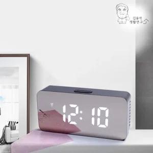 LED 미러 탁상시계 A형 무소음 인테리어