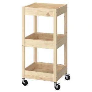이케아 LOSHULT 로스훌트 카트 38x38x82cm/원목트롤리/이동식