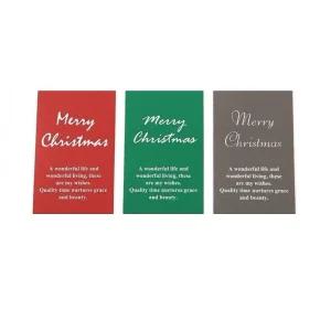 메리 크리스마스 레터링 직사각 스티커 1장 3매