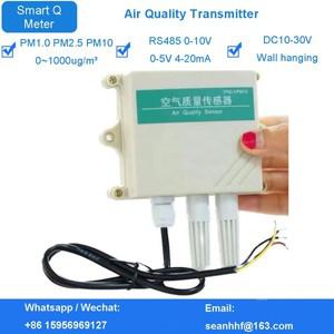 공장용 고정밀 공기 품질 센서 송신기 PM2.5PM10 pm1.0 감지기 테스터 4-20ma rs485 0-5v 0-10V 출력