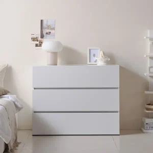 [히트가구] L3143 화이트 3단 서랍장 1000 1color (착불)