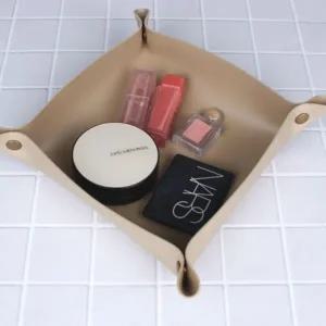 데스크 소품정리 가죽 트레이 베이지 대_23546660