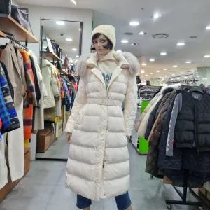 베네통/애플아울렛/다이아 퀼팅 슬리브 덕다운 롱패딩/BAPDG4461