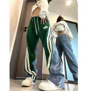 투투 힙합댄스복 배색 와이드 방송댄스복 스트릿 줌바바지