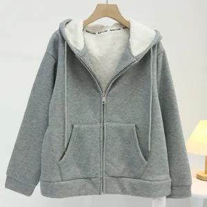 기모 후드 여성 집업  따뜻하고 가벼운 양털소재 3칼라 데일리자켓