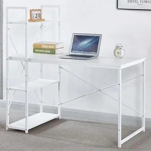 [프로셀러] 베이직 H형 선반 책상 1600x600 화이트 오피스 테이블