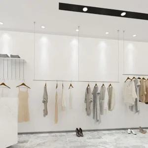 [프로셀러] 천장형 와이어 파이프 스텐행거 옷가게 매장용 120cm