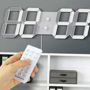 디지털 전자 시계 거실 무소음 인테리어 대형 led 벽 시계 리모컨 벽걸이 사무실 카운트다운 시간 탁상