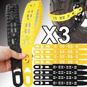 1/3개 자동차 스노우 미끄럼 방지 체인 60x4cm 겨울용 타이어 손상 없음 오프로드 밴 전기차용