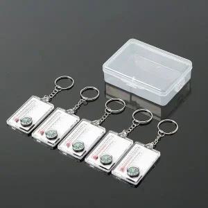 [콩심팥심]이시아르 나침반 온도계 휴대용 열쇠고리