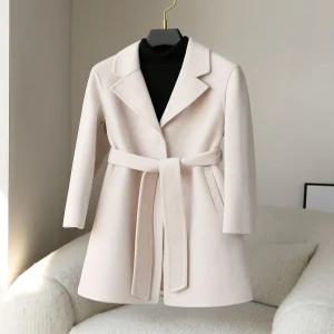 아이보리코트 울100 역시즌코트 반코트 노카라반코트 떡복이 크림코트