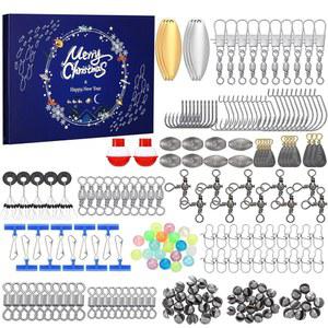 Hollowfly 253개 낚시 어드벤트 캘린더 2025 크리스마스 카운트다운 24일 태클 미끼 세트 장비 및 선물