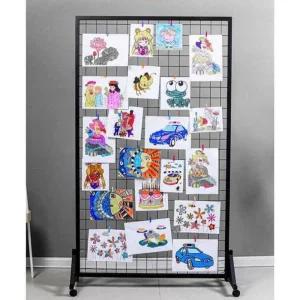 철망 파티션 그물망 철제 원형 격자 철망파티션 전시 가벽