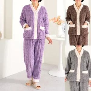 [엄마옷 로즈맘] 송주배색수면홈웨어상하세트