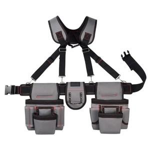 조절 가능한 전문가용 공구 벨트 대용량 다중 포켓 서스펜더 조끼형 탈부착