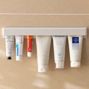 욕실 화장실 무타공 튜브 거치대 치약 클랜저 연고 수납 보관 고정 수납함