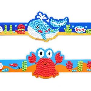 고래 꽃게 보석십자수 팔찌 손목 장식품 핸드메이드 액세서리