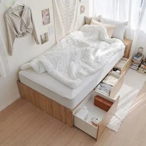 보루네오 빅수납 낮은헤드 침대 SS-매트리스 제외