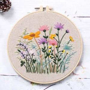 [골드스마일]DIY 자수 야생화 프랑스자수 공예 자수도안 자수틀