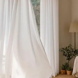 아일렛형 핀형 고밀도 쉬폰 커텐 커튼 대형 특대형