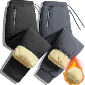 남자패딩바지 남자 겨울 기모 밴딩 작업 방한 솜바지