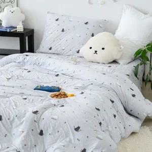 이불베개세트 주토피아 차렵이불 베개세트 퀸 Q 그레이 베개솜 별매