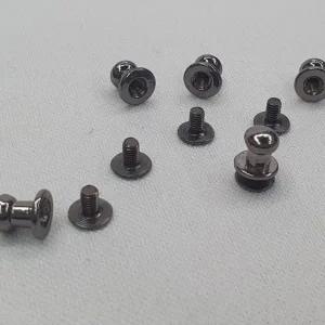 가죽공예 부자재 단추 흑니켈 6mm 솔트레지 공예재료