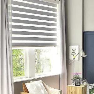 데일리블라인드 커튼 라이트그레이 콤비 홈데코 암막 홈패브릭 홈인테리어yza013