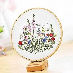 [골드스마일]DIY 자수 패키지 꽃밭 자수실 수틀 자수틀 십자 수