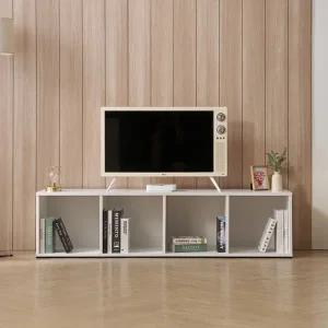 [히트가구] HD230 가로형 4칸 책장겸 거실장 1600 1color (착불)