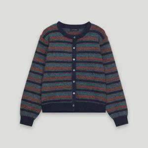 [코데즈컴바인](센텀시티점) 배색 단가라 니트 가디건 (CKD-CD005WA)