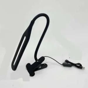 독서등 집게 북램프 스탠드 휴대용독서등 블랙 USB (49LfC)