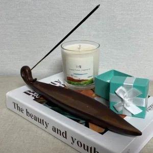 [골드스마일]인텐스홀더 세라믹 나뭇잎 인센스 스틱홀더 향받침대