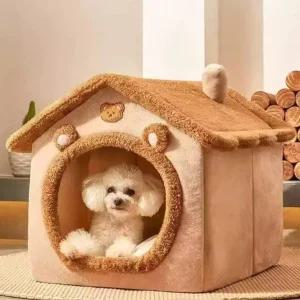 AmazingZone 고양이 강아지난방텐트 겨울집 고탄성 벨벳  강아지집  고양이집  강아