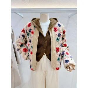 갤러리아 [LAP]플라워 뽀글이 퀼팅점퍼 (AR4MZA63)