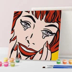 [아트박스]/아이러브페인팅 DIY캔버스형 그림그리기 25x25cm 행복한 눈물