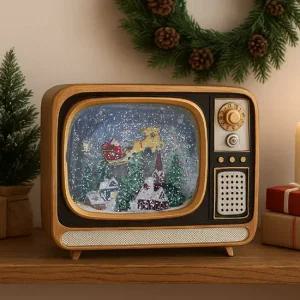 크리스마스 레트로 감성 무드등 워터볼 텔레비전 오르골