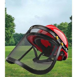 예초기 헬맷 현장 파편 얼굴보호 블루 보호장구 보호용 헬멧 작업모 벌목 엔진톱