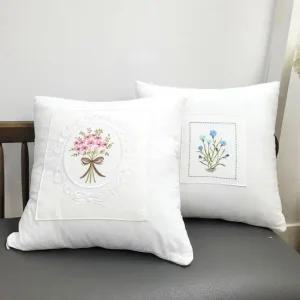 리빙데코 야생화패치 쿠션커버 주문제작상품