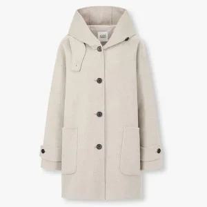 [STUDIO TOMBOY](타임스퀘어점패션관)핸드메이드 후드 울혼방 하프코트 (9175411981CT)