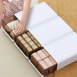 (옵션 대형 1칸)속옷 수납 양말 적층형 서랍정리함 서랍 정리함 양말 수납함 속옷