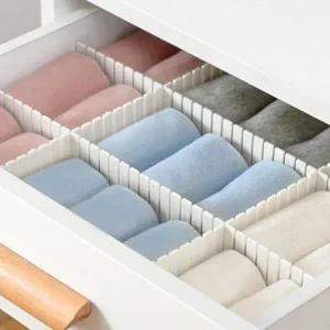 (옵션 중형 핑크,중형 화이트)잘라쓰는 서랍칸막이 속옷 양말 정리함 보관함